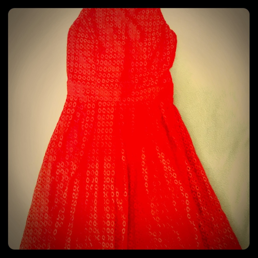 Red party dress
